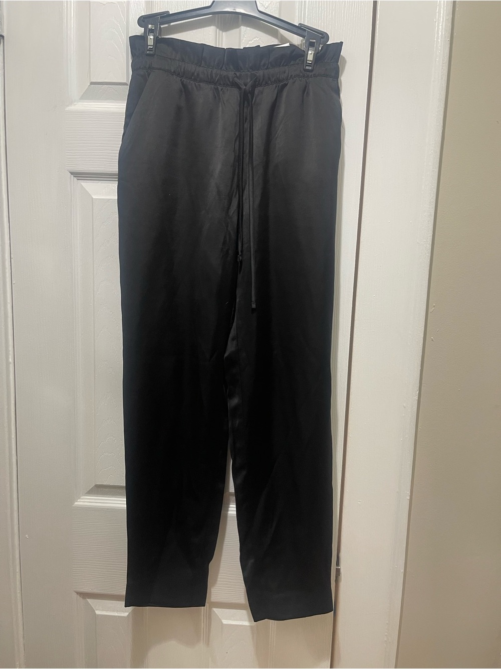 Express Black Straight-Leg Drawstring Pants - Picture 6 of 7